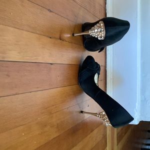 Black high heel shoes